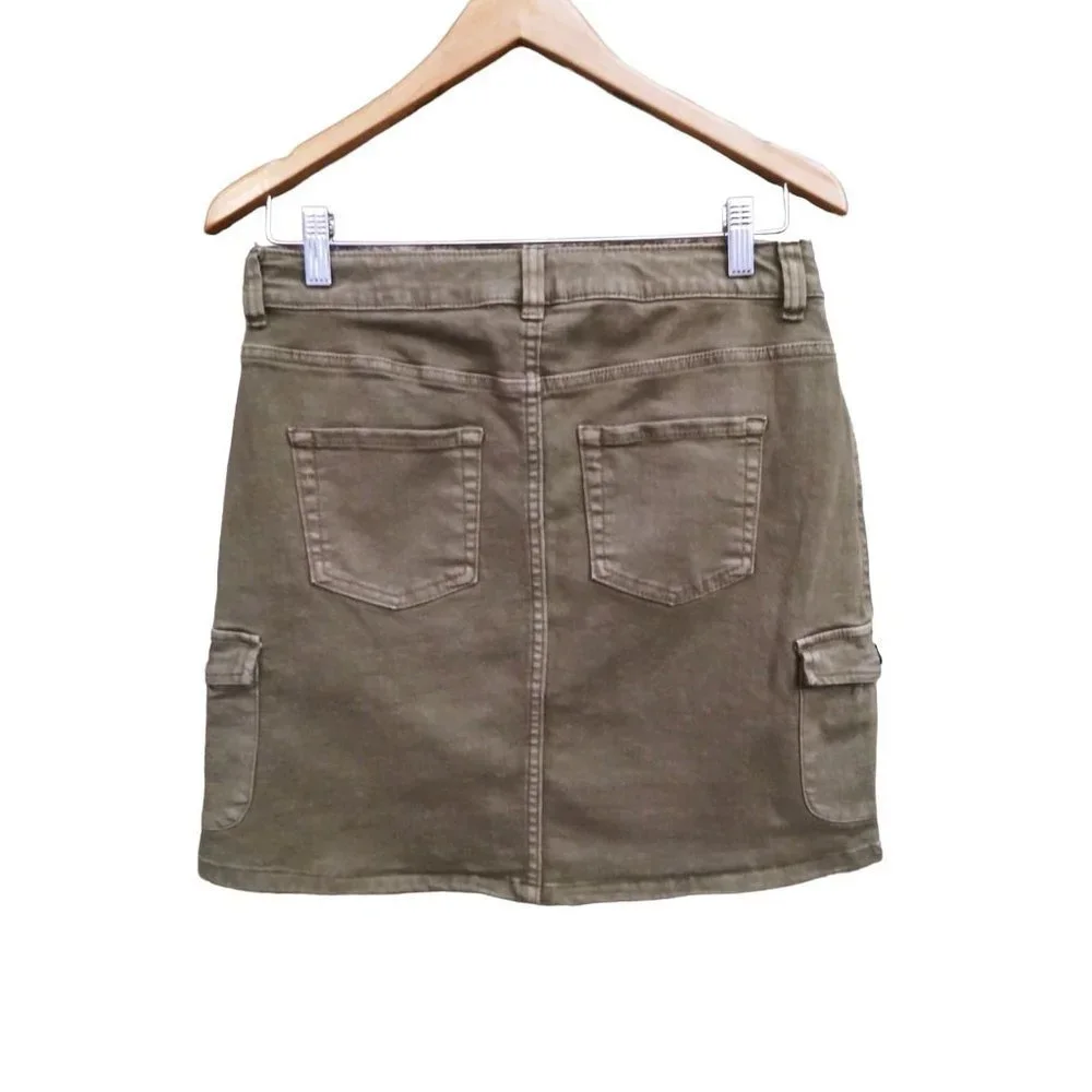 NWT Girls' Cat & Jack Midi Cargo‎ Jean Skirt Adjustable Waist SIZE XXL 18